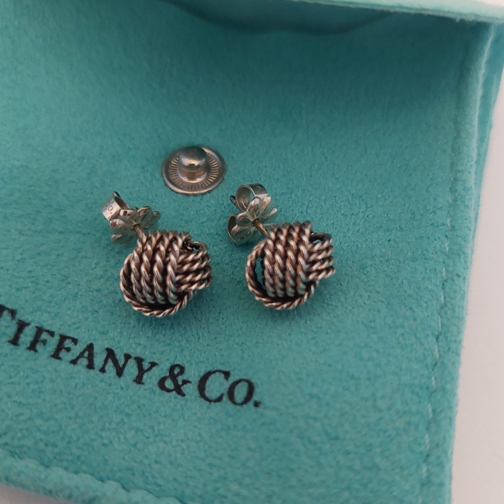 Tiffany & Co. Silver Knot Earrings